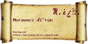 Moravecz Áron névjegykártya